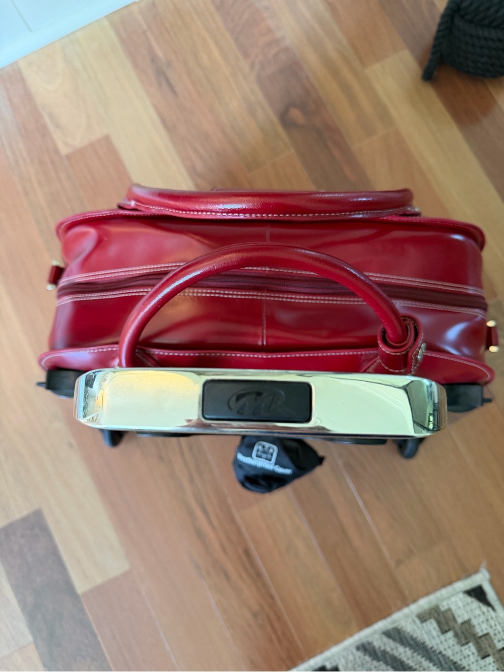 Mc Klein Roseville Red Leather detach able wheeled briefcase bag - Picture 10 of 15